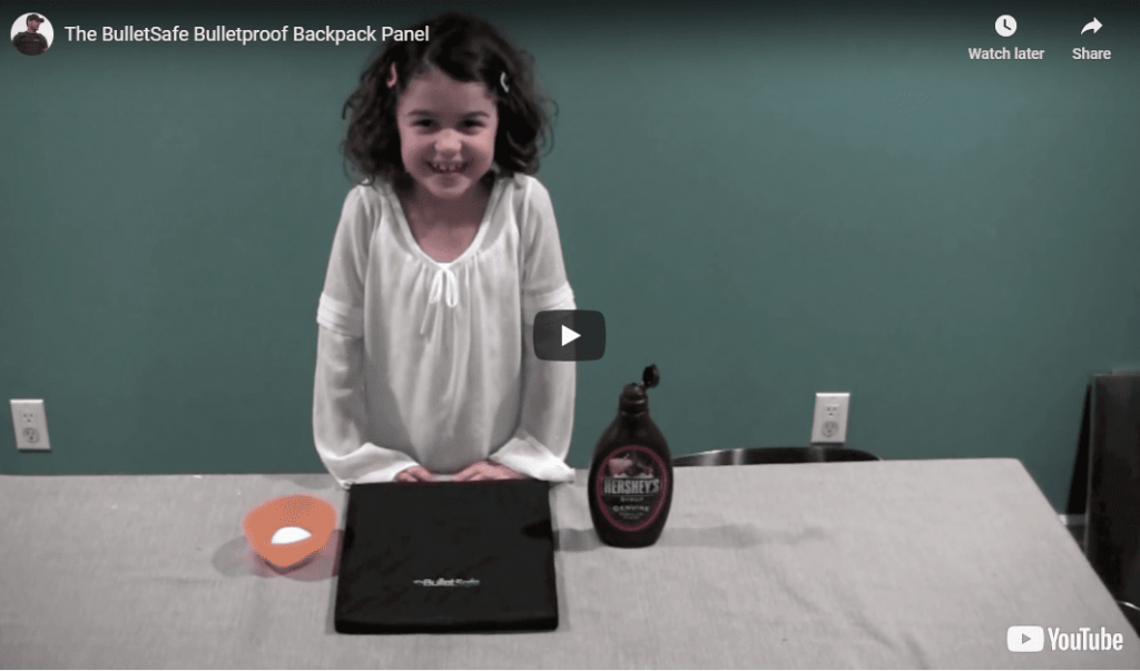 Bulletproof Backpack Panel video thumbnail with a young smiling girl