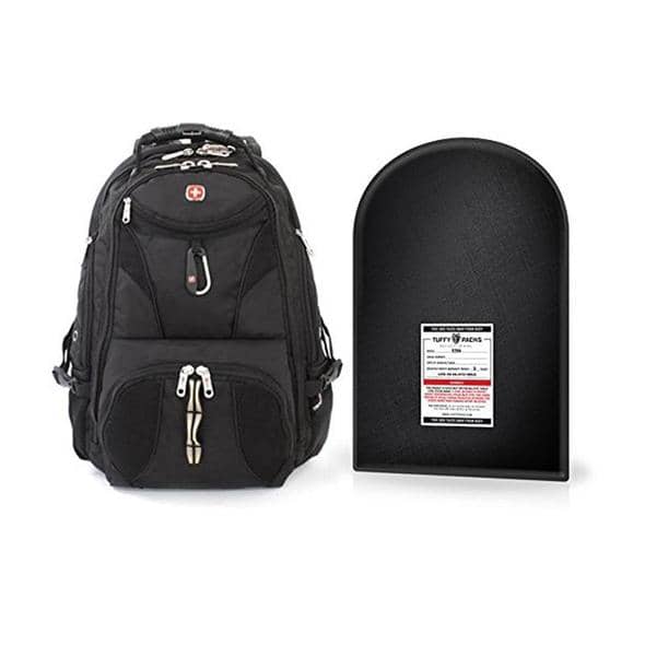 SwissGear bulletproof backpack and TuffyPacks Level IIIA Ballistic Backpack Shield