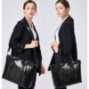 Tuffypacks Women’s Leather Laptop Tote Shoulder Handbag Vintage Briefcase With Removable 11x14” Level IIIa Ballistic Shield - Image 4
