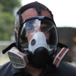 man wearing Breathesafe Respirator