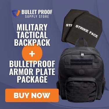 First Responder Military Tactical Backpack + Level IIIA Bulletproof Armor Plate Package
