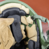Green NIJ Level IIIA+ MICH/ACH Ballistic Helmet inside strap view
