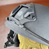 Black NIJ Level IIIA+ FAST Style High Cut Ballistic Helmet close up view