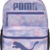 Pink and purple print of Bulletproof PUMA Kids' Meridian Backpack front view