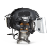 Black NIJ IIIA+ Face Shield Bulletproof Helmet Visor for PASGT, MICH, FAST, ACH Ballistic Helmets side view on a head mannequin