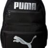 Black and silver Bulletproof PUMA Kids' Meridian Backpack front view