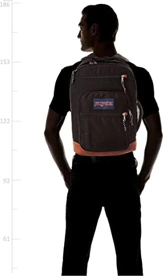 JanSport Bulletproof Backpack size on a person illustration