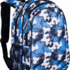 Children's Bulletproof Backpack for School with Blue camouflage pattern