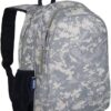 Gray Children's Bulletproof Backpack for School with gray digital camouflage pattern