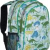 Light green Children's Bulletproof Backpack for School with dimomite dinosaur pattern