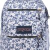 White field floral JanSport Bulletproof Backpack front view