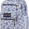 White field floral JanSport Bulletproof Backpack side view