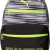 Grey and neon yellow green Bulletproof PUMA Kids' Meridian Backpack front view