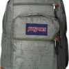 Muted green plain weave JanSport Bulletproof Backpack front view