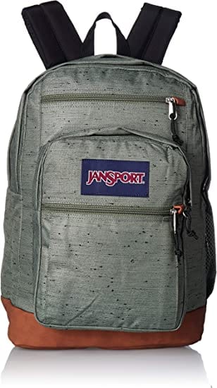 Muted green plain weave JanSport Bulletproof Backpack front view
