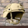 Khaki NIJ Level IIIA+ MICH/ACH Ballistic Helmet front view