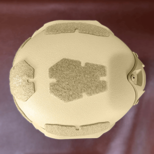 Khaki NIJ Level IIIA+ MICH/ACH Ballistic Helmet top view