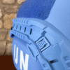 Blue NIJ Level IIIA+ MICH/ACH Ballistic Helmet close up view