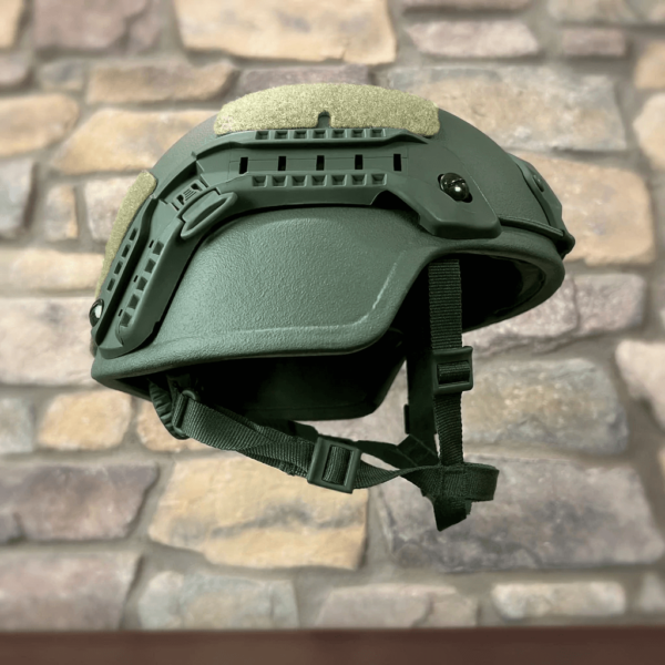 Green NIJ Level IIIA+ MICH/ACH Ballistic Helmet side view
