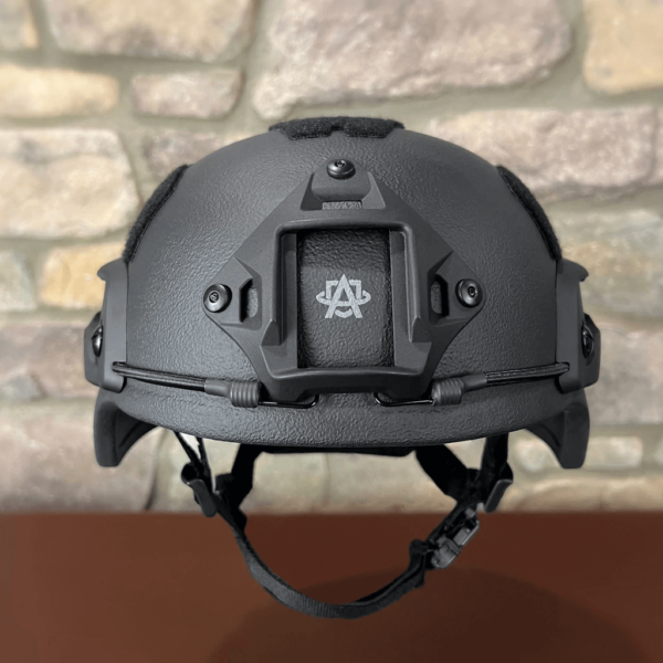 Black NIJ Level IIIA+ MICH/ACH Ballistic Helmet front view