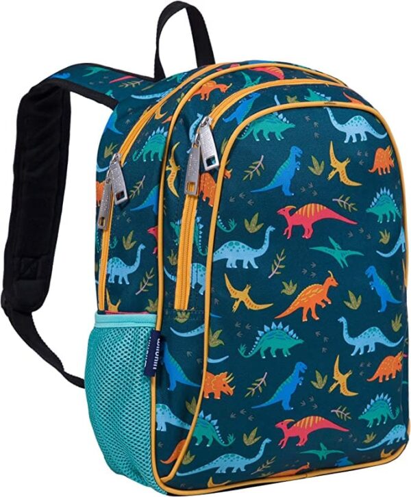 Dark blue Children's Bulletproof Backpack for School with jurassic dinosaur pattern