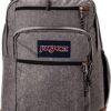 Grey letterman poly JanSport Bulletproof Backpack front view
