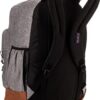 Grey letterman poly JanSport Bulletproof Backpack back view