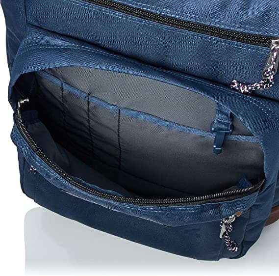 Navy JanSport Bulletproof Backpack inside pocket view