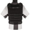 Black 100% breathable Fast-adjustable Phantom Plate Carrier Vest back view on a mannequin