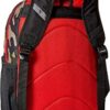 Bulletproof PUMA Kids' Meridian Backpack in Black and red camouflage pattern back view