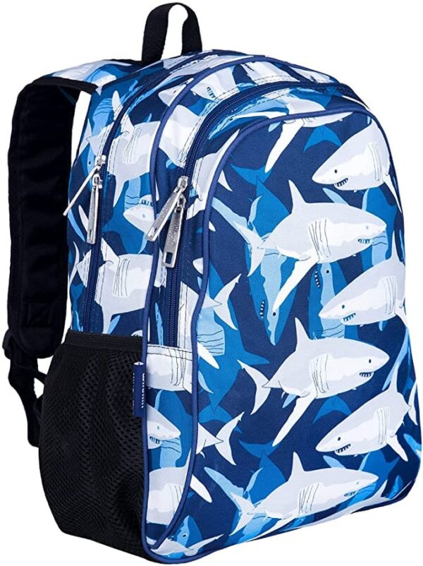 Children's Bulletproof Backpack for School with underwater sharks pattern