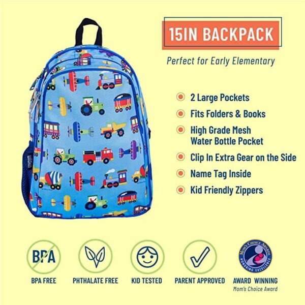 Blue Children's Bulletproof Backpack for School image size specifications