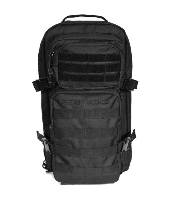 black Ultimate Assault Pack front view