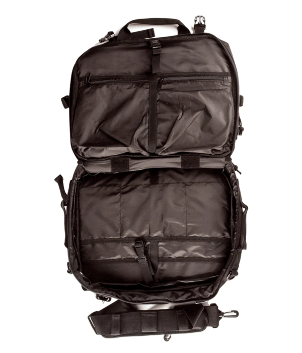 Black Ultimate Patrol Bag inside compartment top view