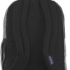 Black & White Herringbone JanSport Bulletproof Backpack back view