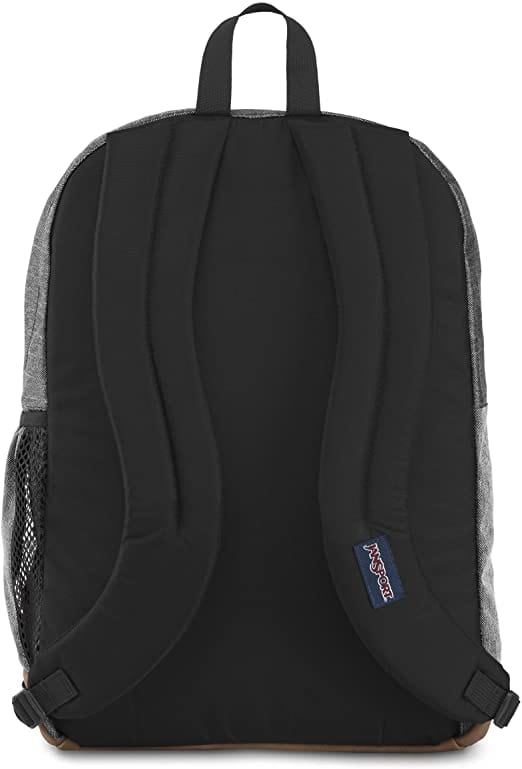 Black & White Herringbone JanSport Bulletproof Backpack back view