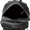 Black & White Herringbone JanSport Bulletproof Backpack top inside view
