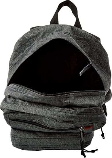 Black & White Herringbone JanSport Bulletproof Backpack top inside view