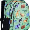 Light green Children's Bulletproof Backpack for School with wild animals pattern