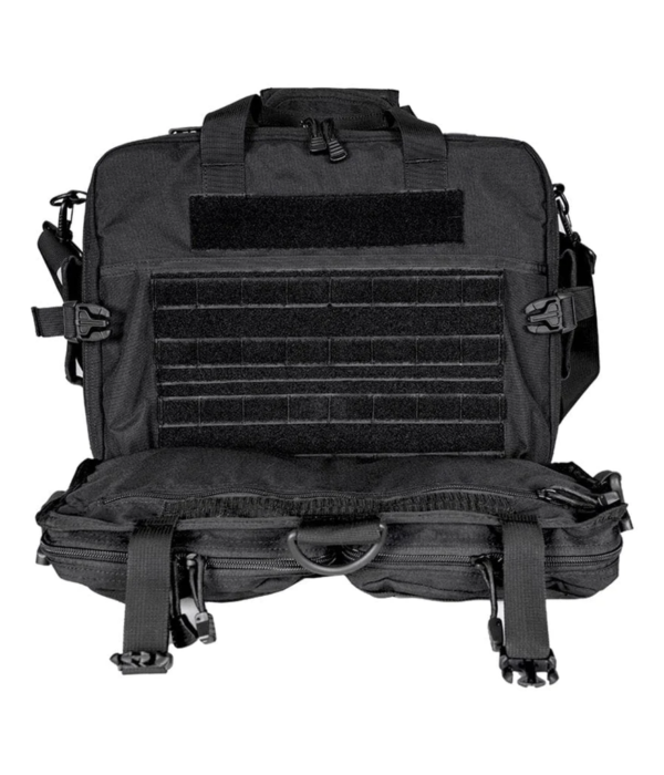 Black Hondo Patrol Bag + Level IIIA Bullet Resistant Armor Panel Insert 11" x 14" inside compartment view