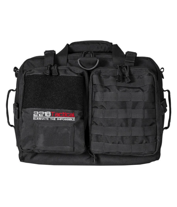 Black Hondo Patrol Bag + Level IIIA Bullet Resistant Armor Panel Insert 11" x 14" front view