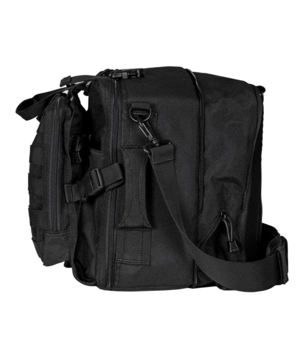 Black Hondo Patrol Bag + Level IIIA Bullet Resistant Armor Panel Insert 11" x 14" side view
