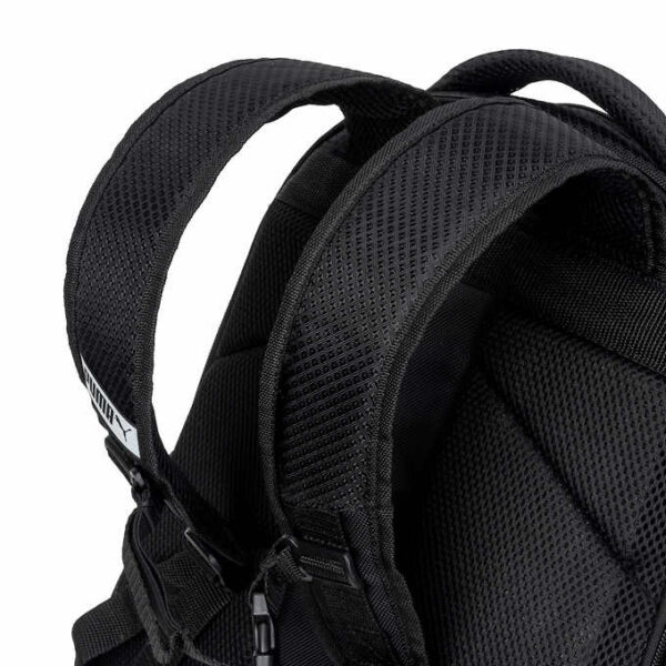 Black Bulletproof Puma Challenger Backpack back view of shoulder straps