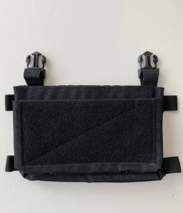 Black Modular Front Panel for QRF Plate Carrier velcro side