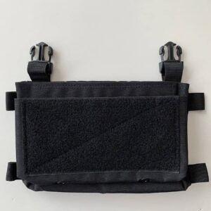 Black Modular Front Panel for QRF Plate Carrier velcro side