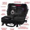 Black Amazing storage with a compact design Ultimate Patrol Bag parts and specification chart