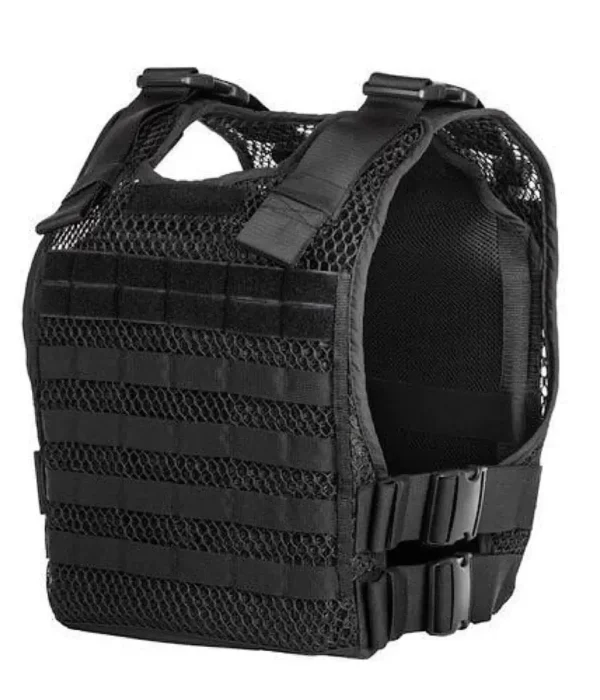 Black 100% breathable Fast-adjustable Phantom Plate Carrier Vest side view