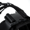 Black 100% breathable Fast-adjustable Phantom Plate Carrier Vest shoulder strap closeup view