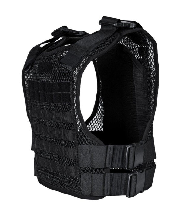 Black 100% breathable Fast-adjustable Phantom Plate Carrier Vest side view