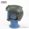 Green NIJ Level IIIA+ AirFrame Style Ballistic Helmet side view on a head mannequin